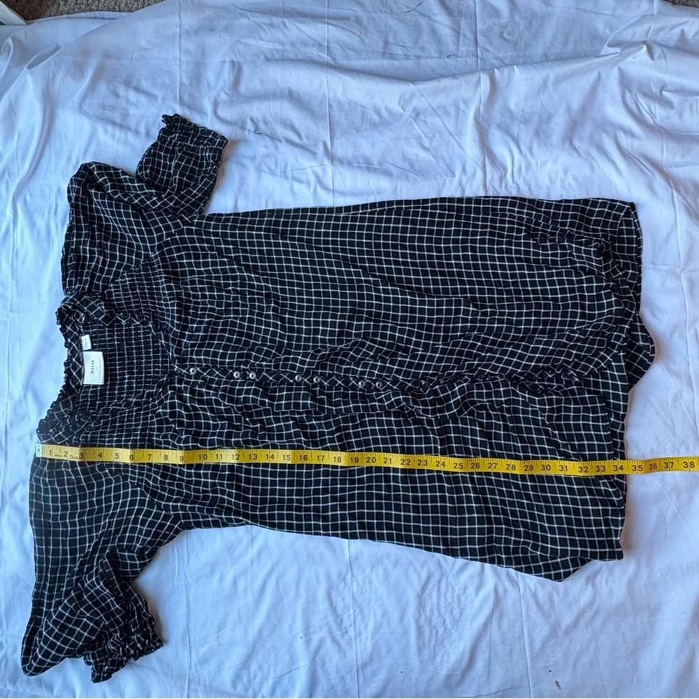 Maeve by Anthropologie | Black and White Gingham Dress Sz M - Picture 6 of 7